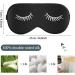Silk Eyelash Style Sleep Mask Set for Women - 2 Black Satin & 2 Dark Blue Soft Masks with Adjustable Strap and Silk Bag - Buy Online on GoSupps.com