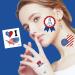 Mocossmy 4th of July Temporary Tattoos for Kids - 20 Sheets American Flag Patriotic Face Decals and Body Stickers for Independence Day Celebration - Buy Online on GoSupps.com