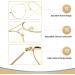 Dollger Blue Light Blocking Glasses Computer Glasses Anti Fatigue Eyeglasses Vintage Metal Frame Game Glasses for Women Men Gold - Buy Online on GoSupps.com