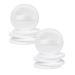 Super Soft Plush Round Velour Loose Powder Puff with Ribbon Skin Care Facial Makeup Cosmetic Powder Puff 2.4" Diameter (White 10Pcs)