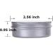 2oz Aluminum Tin Jar Set - 12 Pack Round Screw Lid Containers for Cosmetics, Lip Balm & Creams - Buy Online on GoSupps.com