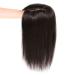 Hair part with a double silk base real hair crown 7.1 x 10.2 cm handmade for clipping for women bald head 35.6 cm medium brown 35.6 cm medium brown