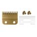 Airera 2-hole stagger tooth replacement blades Set # 2161 1 fixed blade made of carbon steel 1 movable ceramic blade compatible with cordless magic clip choice 5-stars (gold)