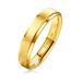 JEROOT Titanium Magnetic Rings for Men Women Gold Step Edge Sleek Design Magnetic Rings 2 Strong Magnets with Jewelry Gift Box 5mm R 1/2(3500 Gauss) Gold-5mm R 1/2