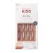 KISS Salon Acrylic Natural Nails  Clear Tip  Long  Ultra-Smooth Finish  DIY At-Home Manicure Kit with Pink Gel Nail Glue  Mini File  Manicure Stick  and 28 Nails in 14 sizes