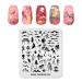 KADS Nail Stamping Plate Chinese Style Nail Art Stamp Template bamboo Lotus DIY Image Template Manicure Stamping Plate Stencil Tools (CN026)