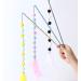 MUEEAD 3 Pcs Cat Teaser Wand With 5Pcs Long Tube Spring Cat Fur Ball Toy Cat Teaser Interactive Toy Feather Teaser Stick Fluffy Furball Teaser Stick Pet Toys - Buy Online on GoSupps.com