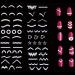 24 Sheet Nail Art Sticker Manicure Tool Nail Art Stencils French Tip Guides Stickers Form Fringe Guides Vinyl - Buy Online on GoSupps.com