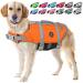 Emust Dog Wimming vest reflective & adjustable protective vest with improved buoyancy and rescue handle for swimming 2xl new orange xxl new orange