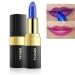 MEICOLY Blue Shimmer Lipstick  Magic Color Changing Lipstick  Labiales Magicos Nutritious Tinted Lip Balm(Blue Changed into Pink) Labial Magico Lips Moisturizer Lazy Lipstick For Women  Blue