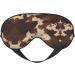 Brown Cowhide Art Print Eye Mask - Soft Sleep Mask for Men & Women - Perfect for Travel & Sleep - Buy Online on GoSupps.com
