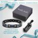 Buy Willis Judd Men's Blue Carbon Fiber Titanium Magnetic Bracelet - Adjustable Luxury & Style - International Shipping Available - Buy Online on GoSupps.com