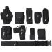 LSGOODCARE MultiFunctional waiter belts for the police military tactical area of application black 10-in-1 600D nylon adjustable modular device police police outdoor belt