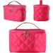 Discoball Cosmetic Bag - Large Capacity Portable Make-Up Travel Bag Waterproof with Mirror Classic Style - Rose - Buy Online on GoSupps.com