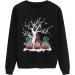 Women's Christmas Snowman Penguin Sweatshirt - Black O-Neck Raglan Top - Buy Online on GoSupps.com