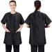 Noverlife Black XL Pet Grooming Workwear with Full Zipper | Professional Short Sleeve Grooming Smock for Pet Shop and SPA - Buy Online on GoSupps.com
