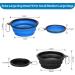 Kytely Large Collapsible Dog Bowls 2 Pack - Portable 34oz Foldable Travel Bowl for Dogs - Includes Clasp - Ideal for Walking, Traveling, and Park Trips - Blue & Black - Buy Online on GoSupps.com