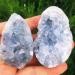 Crystal Rough Natural Crystal Rough Natural Blue Crystal Cave Quartz Celestite Crystal Specimen Cluster Specimen Blue Crystal Cave Home Decoration Decoration 1pcs 90g--100g