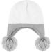 KAKU NANU Toddler Winter Hat with Double Pom Pom Earflap, Fleece Lined Beanie - Grey (2-4 Years) - Buy Online on GoSupps.com