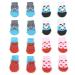 Betinyar 4 Pairs Anti-Slip Dog Socks&Cat Socks with Rubber Reinforcement, Pet Paw Protector for Hardwood Floors Indoor Wear