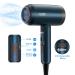 Ion Hair Dryer | Confu 1800W Portable Travel Hairdryer with Styling Nozzles Diffuser 3 Temperature Settings & Adjustable Speed - Powerful Salon Performance - Buy Online on GoSupps.com