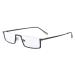 Eyekepper Quality Metal Half Rim Reading Glasses with Spring Hinge Gunmetal +0.75