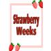 Strawberry Weeks: menstrual cycle tracker for young girls and teens to monitor PMS symptoms mood bleeding flow intensity and pain level | undated 4 year monthly calendar notebook