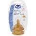 Chicco Welfare Adjustable Rubber Teat 2-Pack - Orange (2 Months) - Buy Online on GoSupps.com