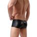 Duohropke Men's Gloss Metallic Shorts - Leather Optics Boxer Trunks - Glitter Beach & Gym Jogger Shorts XL - Black - Buy Online on GoSupps.com