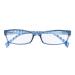 CessBlu Ladies Reading Glasses Striped Design Reader Eyeglasses for Women Reading Blue 2.5 x