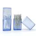 Cotton swabs container for trips 2 pieces of portable small cotton swabs Spend clear plastic cotton swabs Storage box with dust -tight lid for cotton dowels (blue)