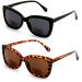 BIFOCAL Women Big Lens Butterfly Reading SunGlasses - Fun Cateye Outdoor Readers 1 Black 1 Tortoise 2.0 x