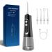 Water Flosser for Teeth Cleaner Rechargeable Portable Water Dental Floss 4 Modes 300ML IPX7 Waterproof Powerful Battery Oral Irrigator for Home Travel