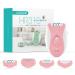 VOGOE Epilator for Women 4-in-1 Epilators Hair Removal with 2 Speeds Rechargeable & Cordless Razor Epilator 21 Tweezers Covered Electric Hair Remover for Face Legs Arms Armpit Bikini Pink