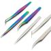 Verdant Touch Curved Tip Tweezers Curved Tip Eyelashes Extension Tweezer Alloy False Eyelashes Applicator Tool - Buy Online on GoSupps.com