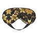 SSIMOO Black and Gold Flowers Print Ultra-Soft Light-Blocking Eye Mask for Optimal Comfort and Restful Sleep