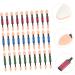 Beatifufu 30pcs Double Ended Eye Shadow Stick Eye Makeup Make up Sponge Eyebrow Brush Rod Aluminum - Buy Online on GoSupps.com