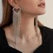 Boho Statement Heart Rhinestone Earrings - Long Dangle Bridal Jewelry for Women & Girls - Buy Online on GoSupps.com