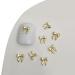 3D Metal Nail Nail Embellishments 20pcs Bowknot Nail Decorations For Individual Styles Nail Embellishments 04gold