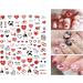 Valentines Day Nail Art Stickers Decals 8 Sheets JMEOWIO Self Adhesive Red Heart Love Kiss Lip Rose Flower Pattern DIY Design Nail Decoration for Women Girls - Buy Online on GoSupps.com