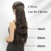 KooKaStyle Invisible Wire Hair Extensions - Long Wavy Secret Hairpiece | Adjustable Size, 4 Secure Clips, 24 Inch, Black - Buy Online on GoSupps.com