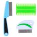 Flea Comb 3 Pcs Flea Comb for Cats Fine Teeth Flea Comb for Dogs Multifunctional Dog Comb with Long Short Handle Dog Flea Comb for Grooming Float Hair Tangles Knots Marks Removal Tool