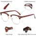 Stylish Half-Frame Blue Light Blocking Glasses for Computer Use - Shop Internationally - Buy Online on GoSupps.com