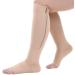 Compression Socks for Sports | Open Toe Calf Knee Support - Boost Blood Circulation Reduce Swelling Perfect for Tired Legs (Nude S-M) - Buy Online on GoSupps.com