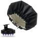 Satin Bonnet Silk Bonnet and Hair Shampoo Brush  lyfLux Large Reversible Shower Caps  Hair Scalp Massager Shampoo Brush Scalp Care Brush  Satin Sleep Cap for Curly Hair  Natural Hair  Braid