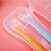 Soft Silicone Baby Training Spoon Set - 2 Parts with Box | Child Dining & Feeding Utensils for Weaning (Yellow & Blue) - Buy Online on GoSupps.com