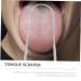 FRCOLOR Stainless Steel Tongue Cleaner - 2pcs Metal Tongue Scraper for Adults Portable 12.8X7CM Dental Hygiene Tool - Buy Online on GoSupps.com