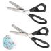 Stainless Steel Pinking Shears for Fabric  DIY Craft Scissors Zig Zag Fabric  Tailor Cutter Scissors  Sewing Scissors Handheld Dressmaking 7mm Sawtooth for Cutting DIY Paper  Silky  Leather