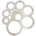 UPTTHOW Round Leather Cutting Tool Corner Cutter Circle Drawing Template Stainless Steel Metal Ruler for Leathercraft Woodworking Sewing DIY Craft Supplies style1 round ruler