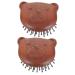 Fomiyes 2st Airbagkamm massage comb Massage brush for the scalp hand massage devices practical wooden ridge hair cleaning ridge scalp brush curledwood scalp comb can be portable